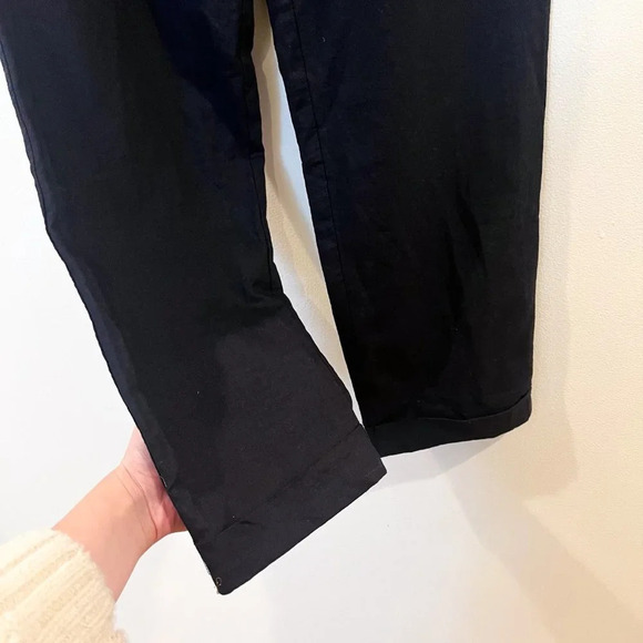 Majorelle Black Linen Blend Classic Belted Designer Slim Dress Pants S NWT - Picture 3 of 11